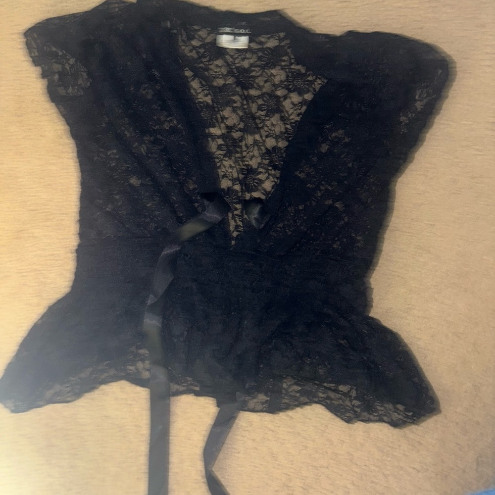 Black Lace Blouse